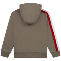 Cardigan de survêtement rayé en coton - Green Stone