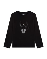 T-shirt manches longues en coton - Black