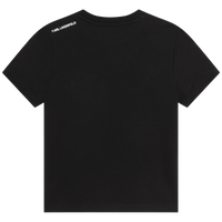 Short-sleeved T-shirt with cotton illustrations - Black
