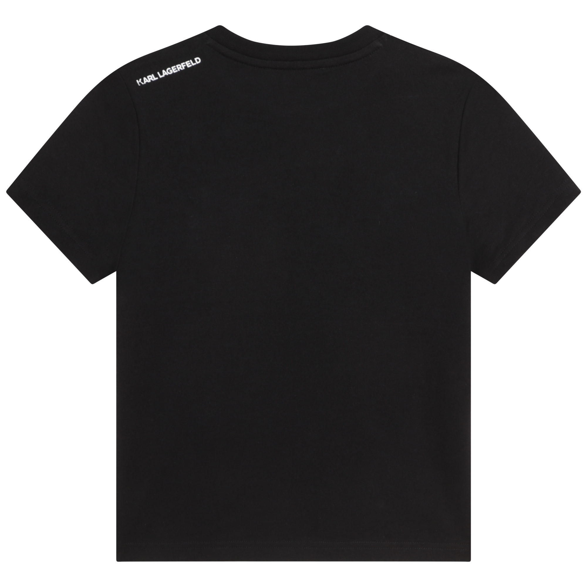 Short-sleeved T-shirt with cotton illustrations - Black
