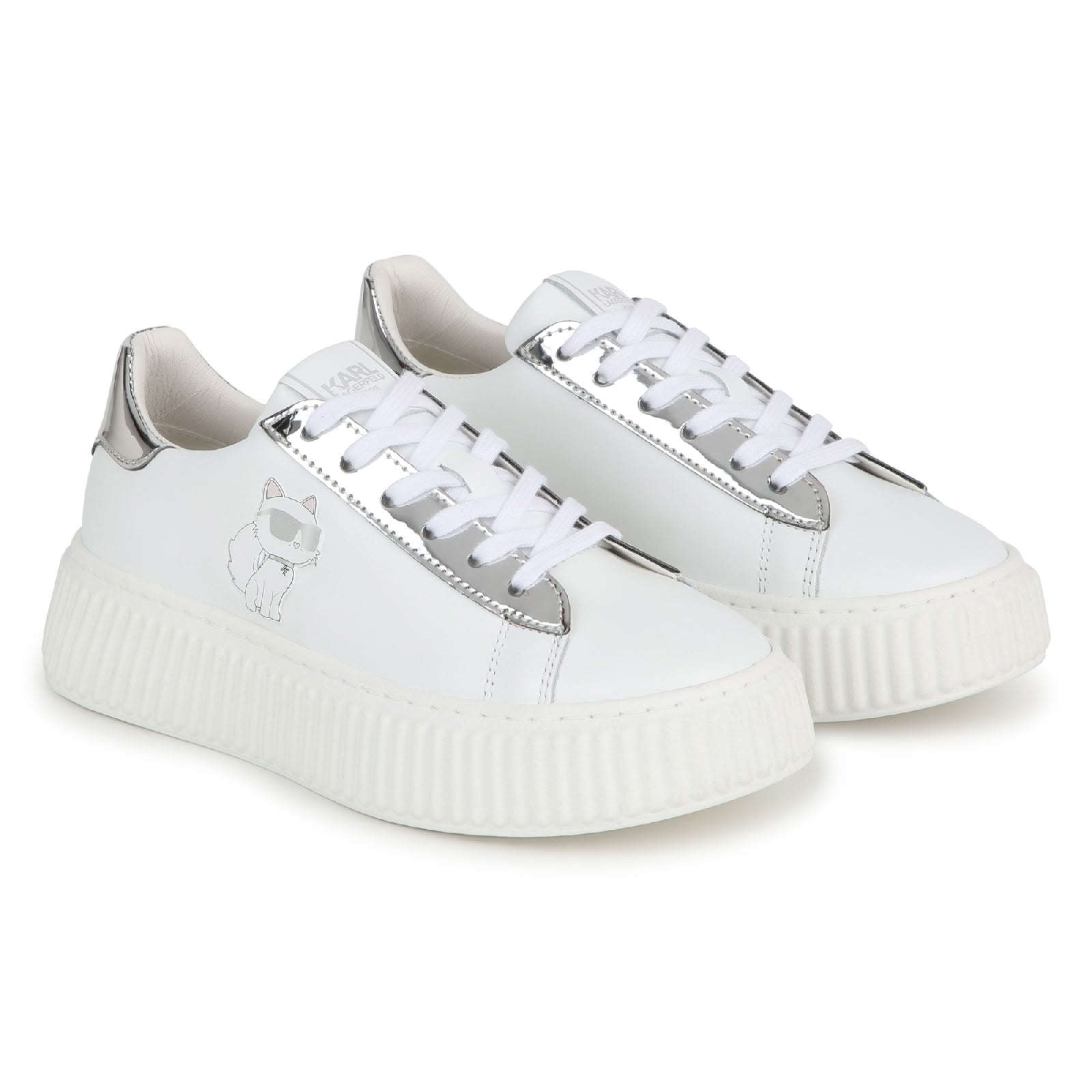 Sneakers basses en cuir - Blanc