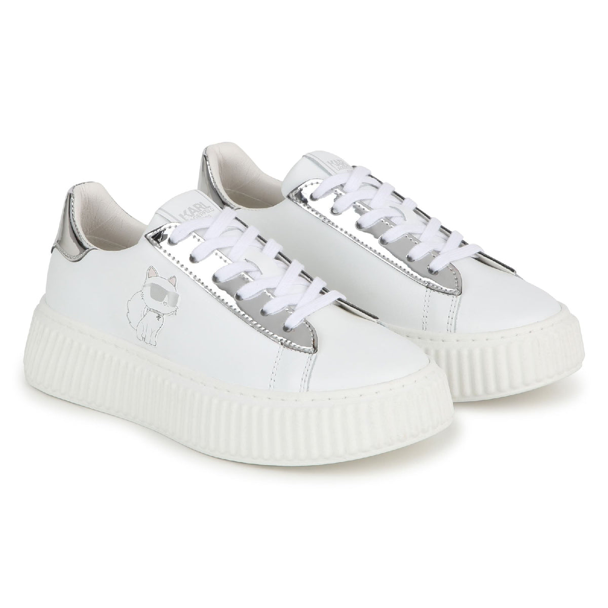 Baskets basses en cuir - Blanc