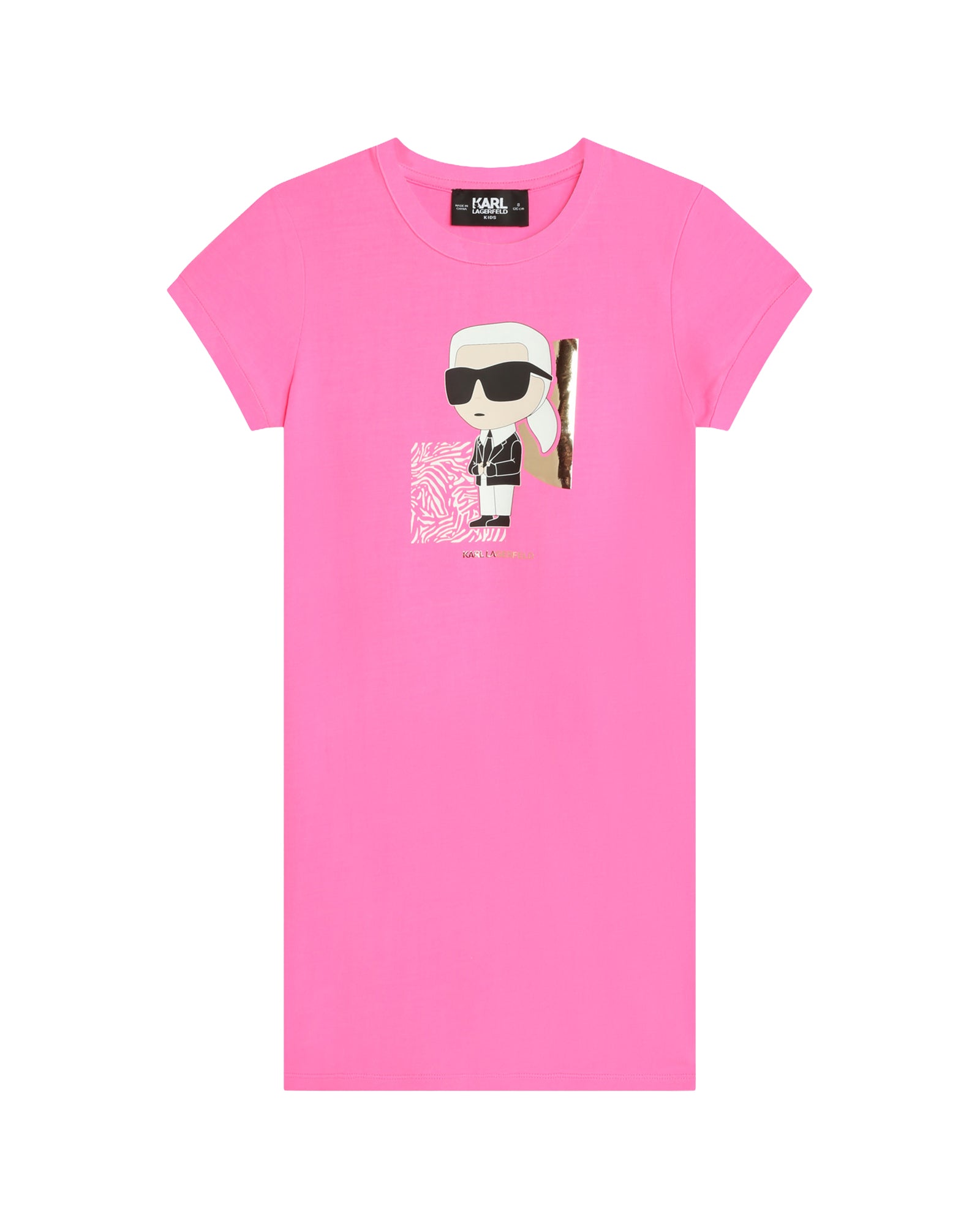 Robe courte en jersey - Rose Flash