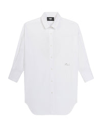 Robe chemisier en coton - Blanc