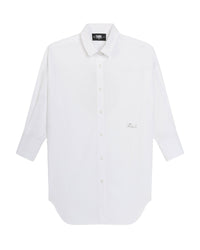 Robe chemisier en coton - Blanc