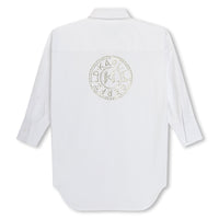 Robe chemisier en coton - Blanc