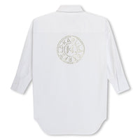 Robe chemisier en coton - Blanc