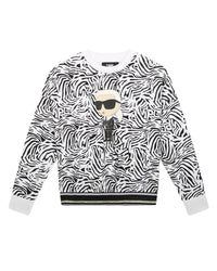 Karl printed sweatshirt – White and Black