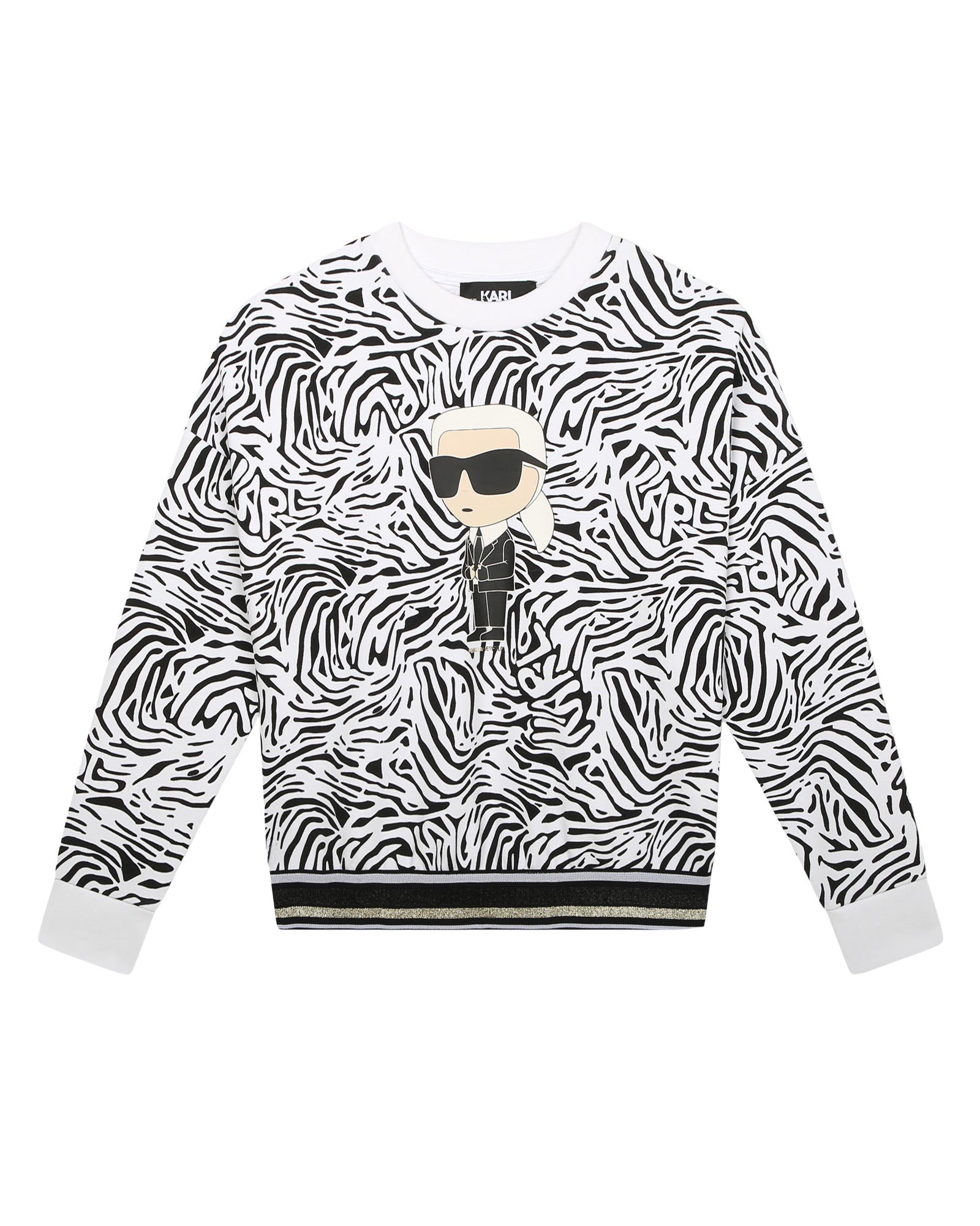 Karl printed sweatshirt – White and Black