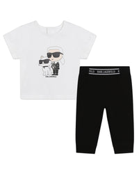 Ensemble T-Shirt+Calecon - Blanc Noir