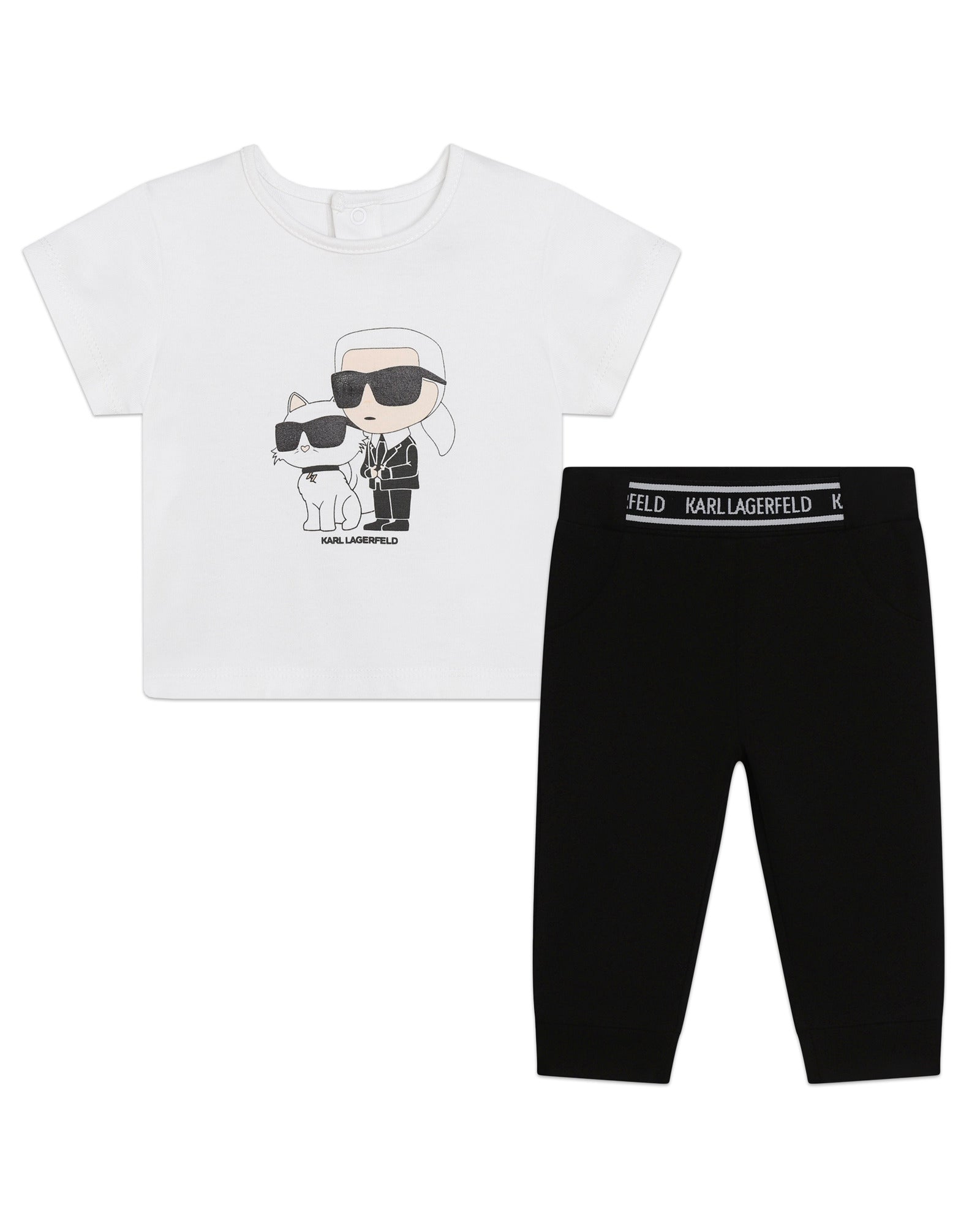 Ensemble T-Shirt+Calecon - Blanc Noir