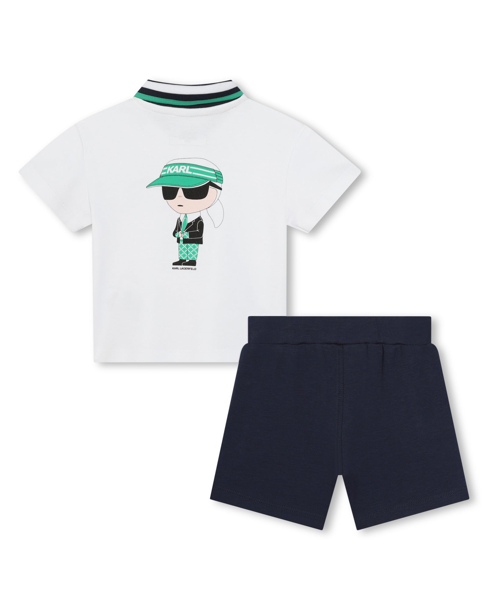 Ens.Polo+Short - Blanc Bleu