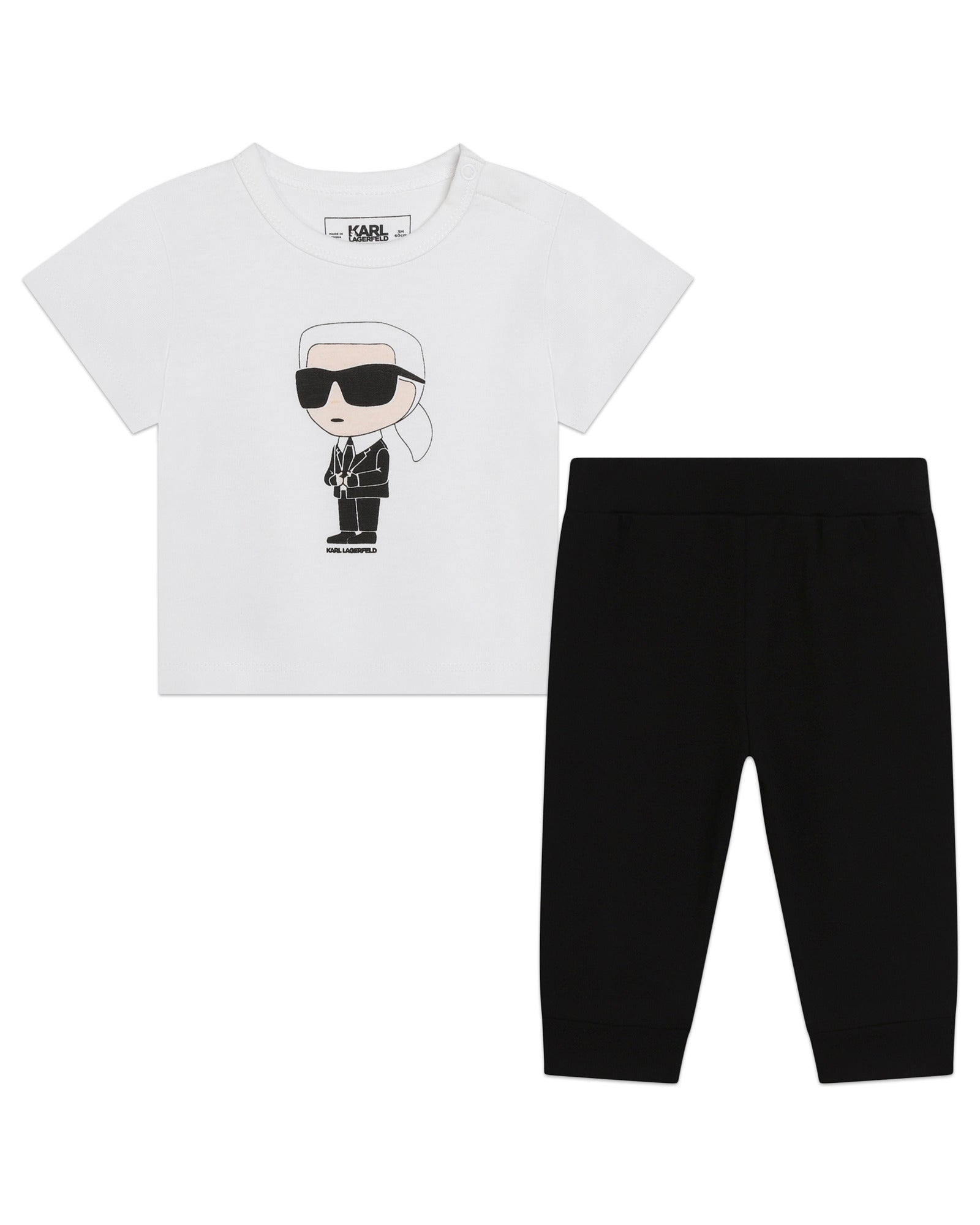 Ensemble T-Shirt+Calecon - Blanc Noir