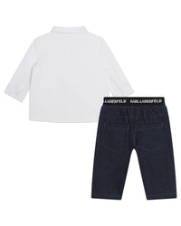 Ens.Chemise+Pantalon - Blanc Bleu