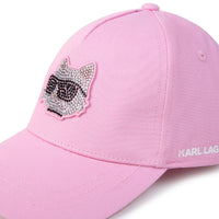 Casquette avec logo en coton - Deep Pink