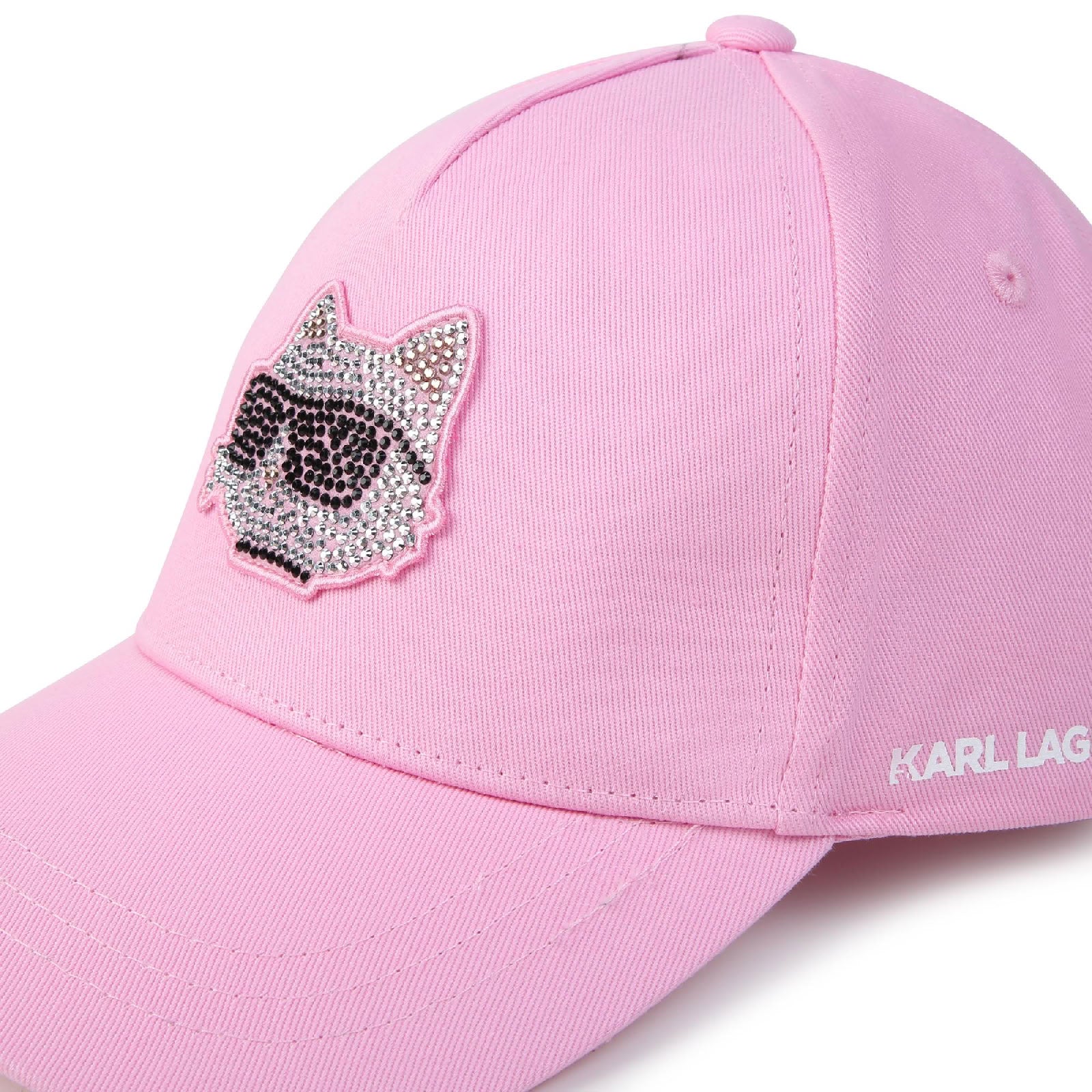 Casquette avec logo en coton - Deep Pink