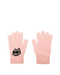 Knitted and lurex glove - Hortensia
