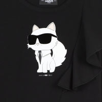 Robe imprimée en coton - Black