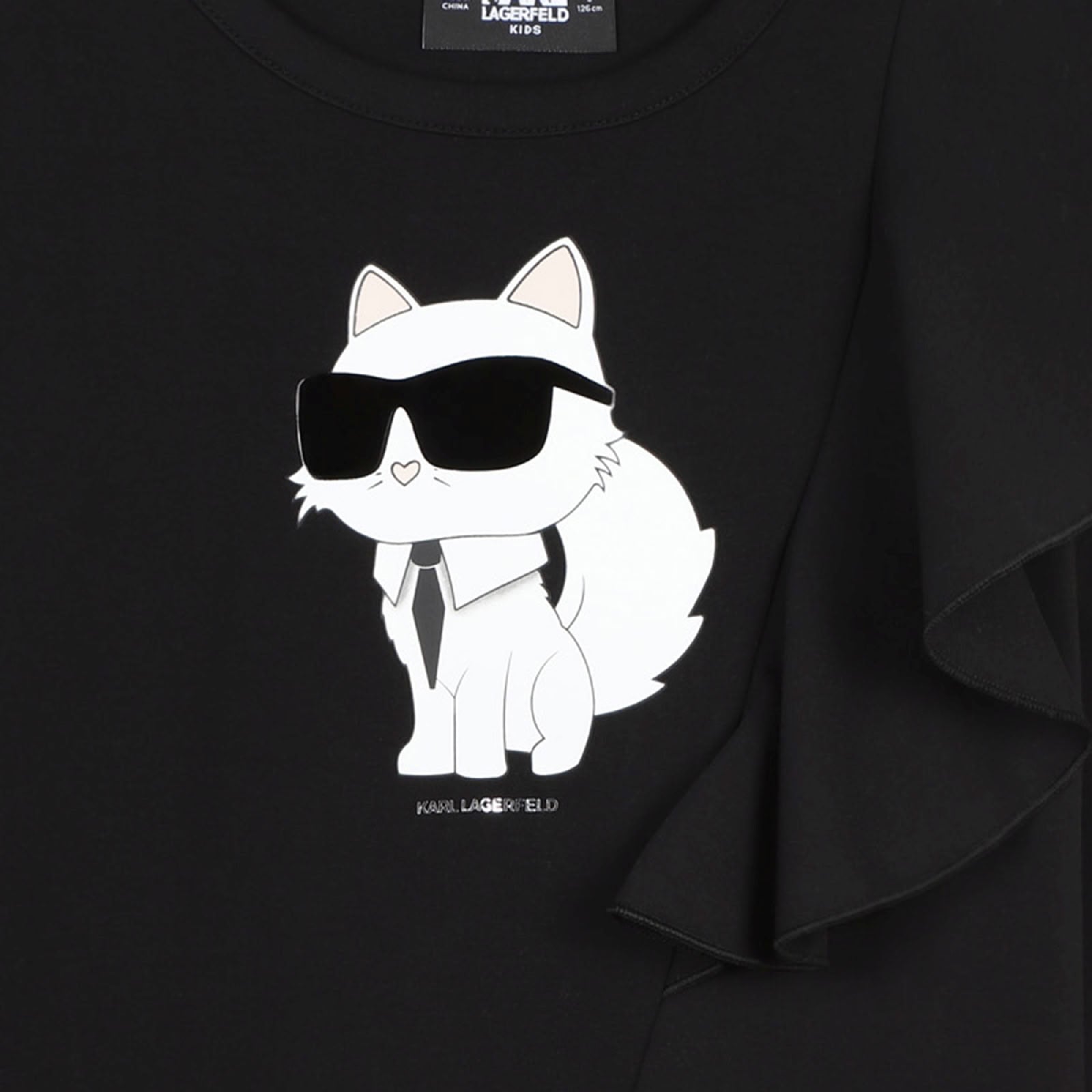 Robe imprimée en coton - Black
