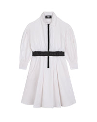 Robe avec logo en coton - Blanc