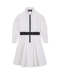 Robe avec logo en coton - Blanc