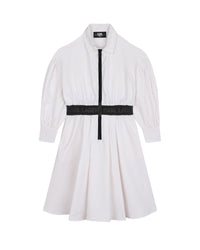 Robe avec logo en coton - Blanc