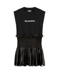 Robe imprimée avec logo - Noir Doré