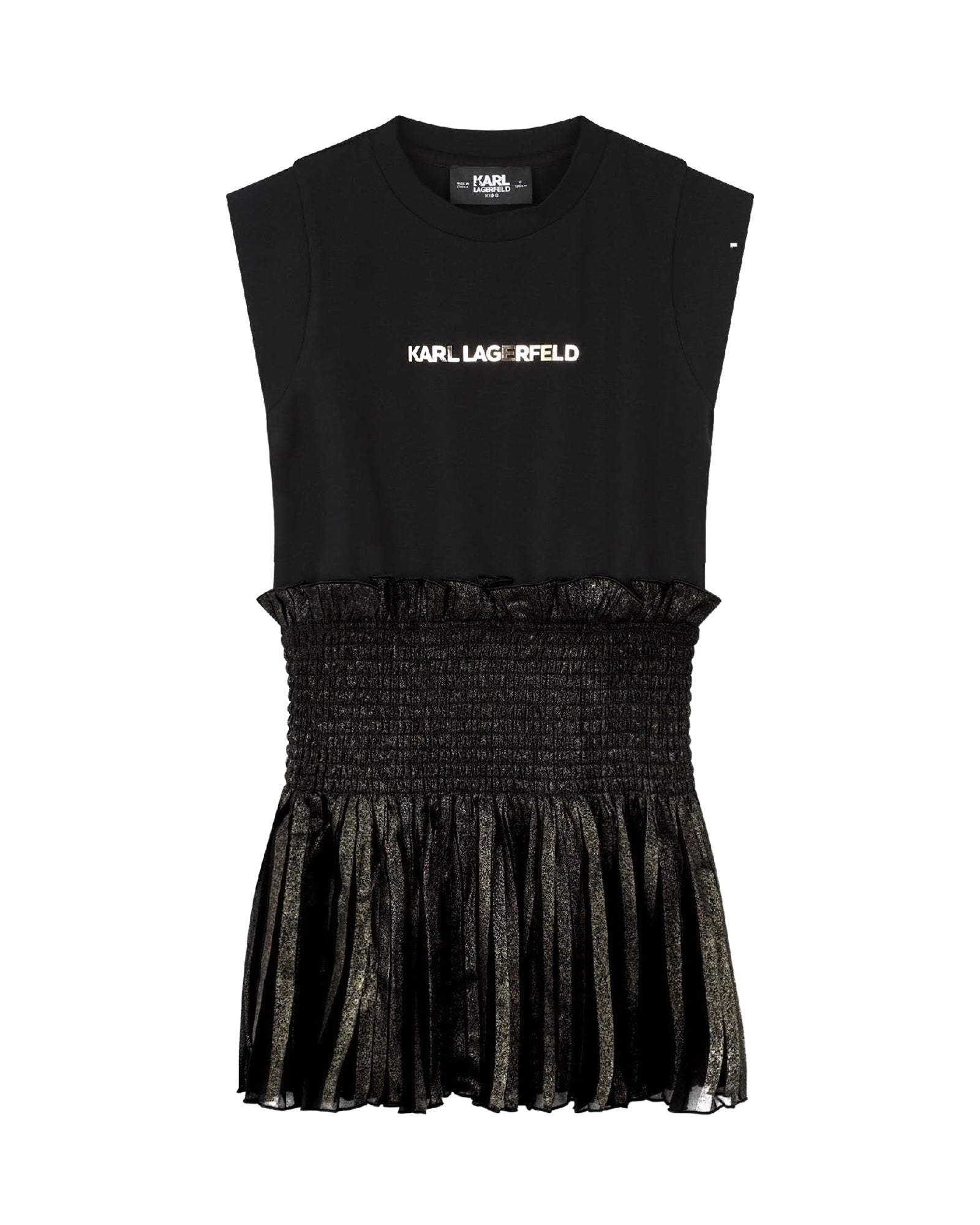 Robe imprimée avec logo - Noir Doré