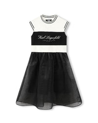 Robe imprimée avec logo - Noir Écru