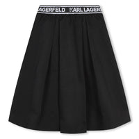 Jupe longueur midi en twill - Black