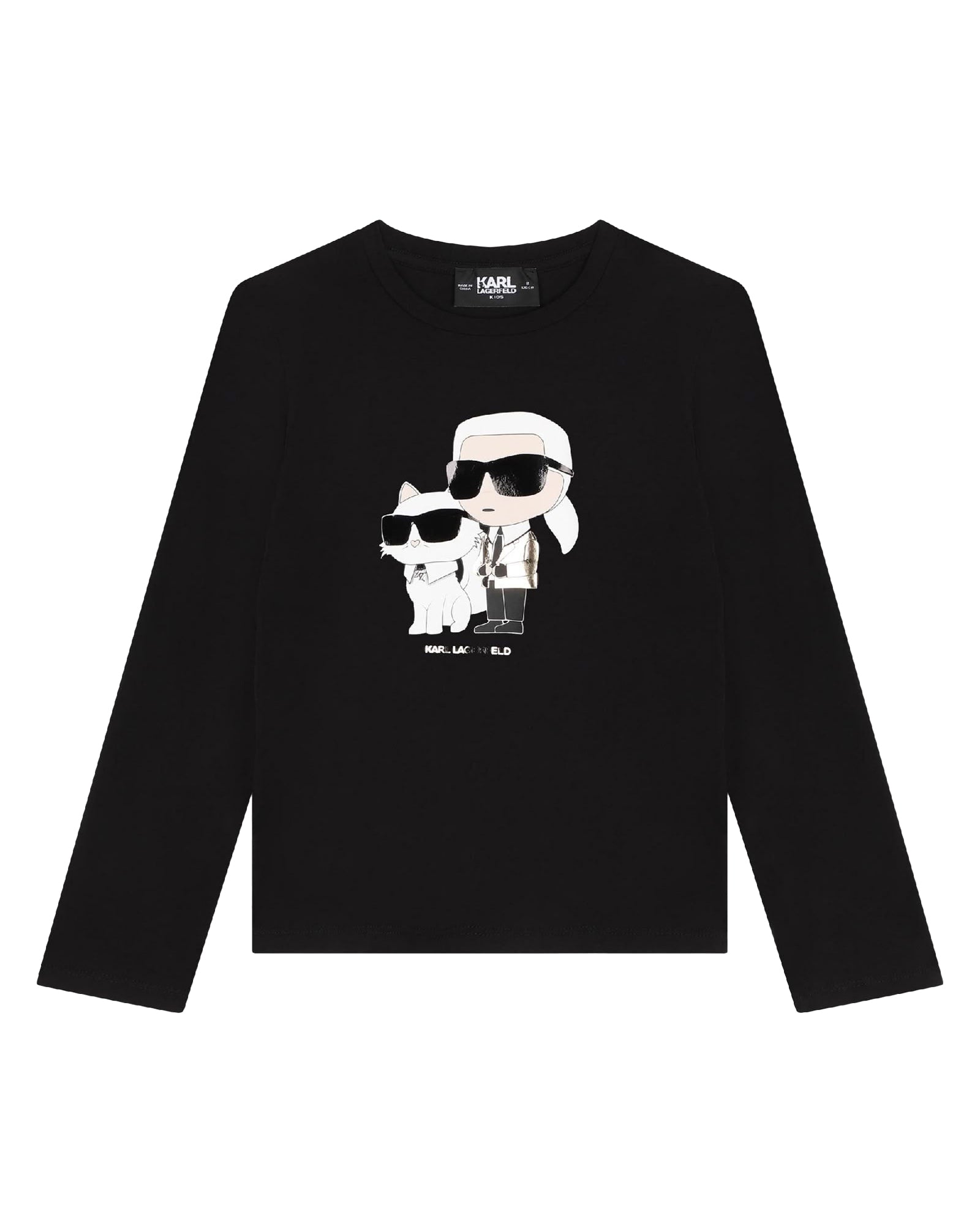 Long-sleeved cotton T-shirt - Black