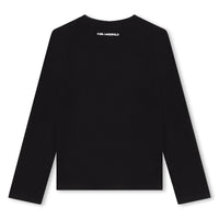 Long-sleeved cotton T-shirt - Black