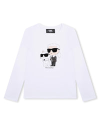 T-shirt manches longues en coton - Blanc