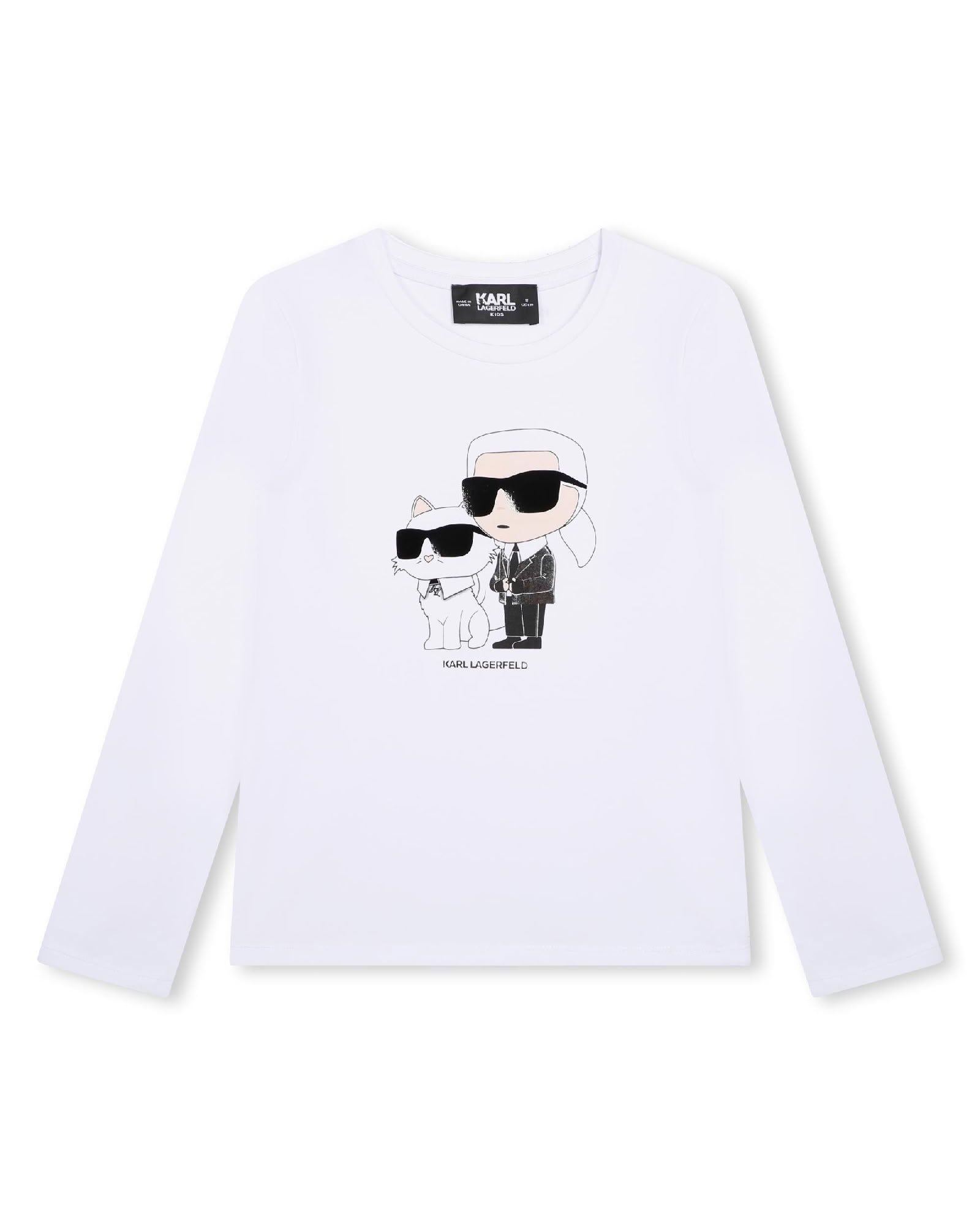 T-shirt manches longues en coton - Blanc
