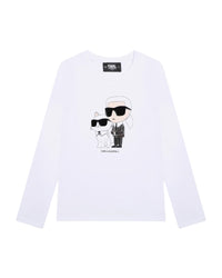 T-shirt manches longues en coton - Blanc