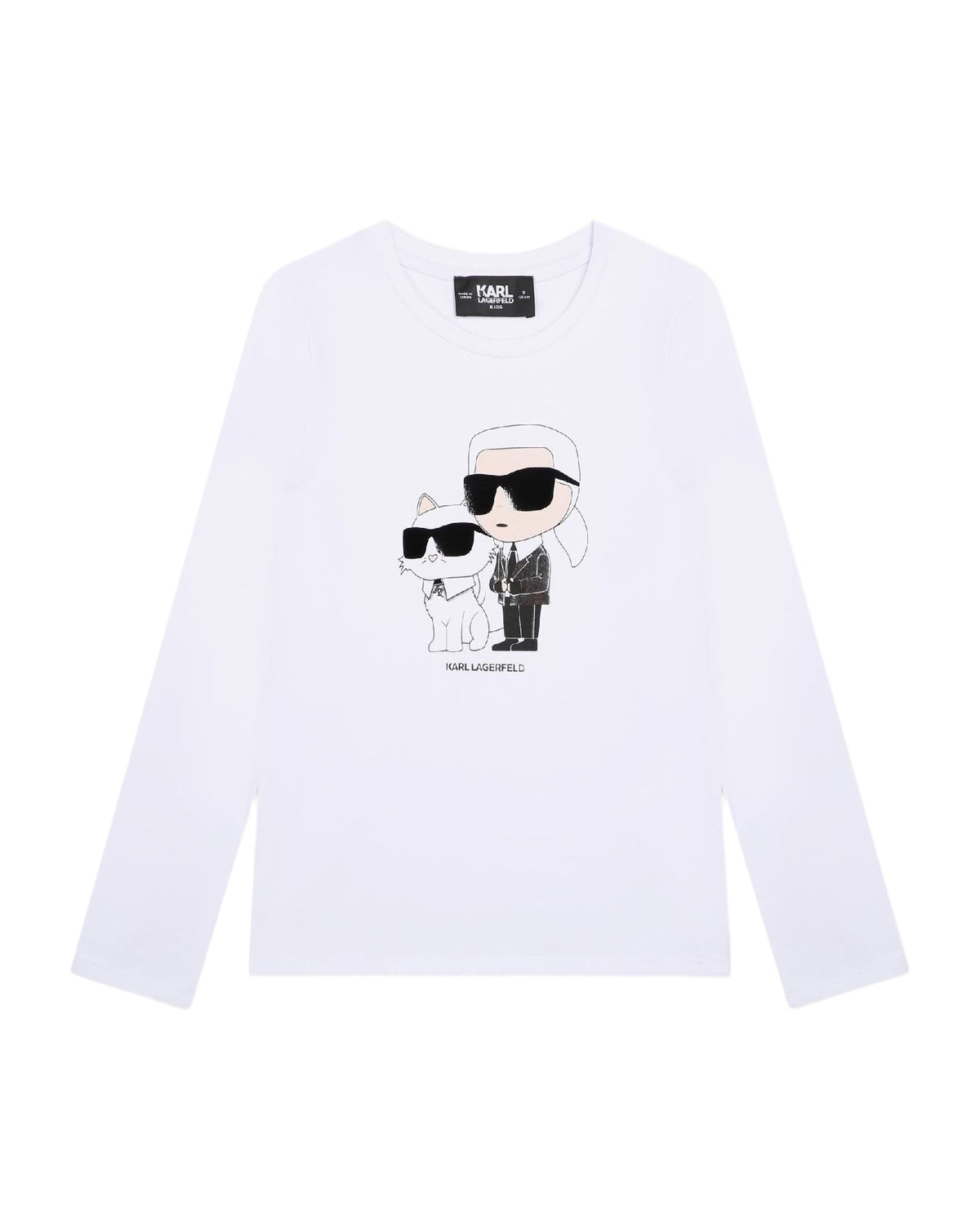 T-shirt manches longues en coton - Blanc