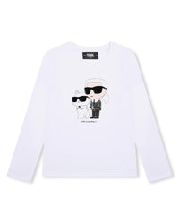 T-shirt manches longues en coton - Blanc