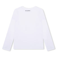 T-shirt manches longues en coton - Blanc