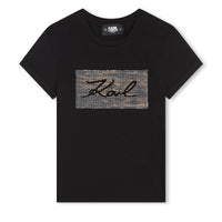 Short-sleeved cotton T-shirt - Black