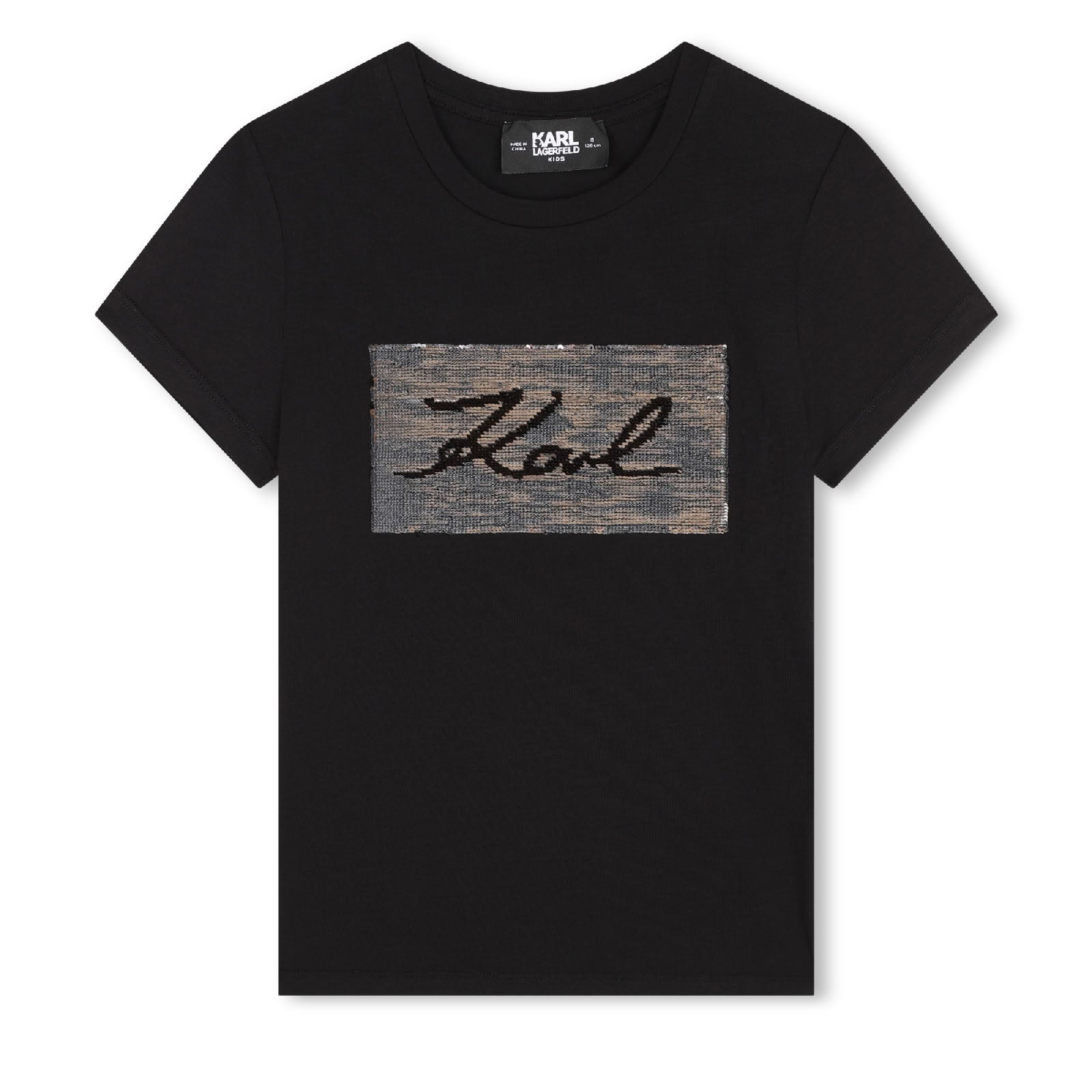 Short-sleeved cotton T-shirt - Black