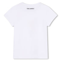 T-shirt manches courtes en coton - Blanc Violet