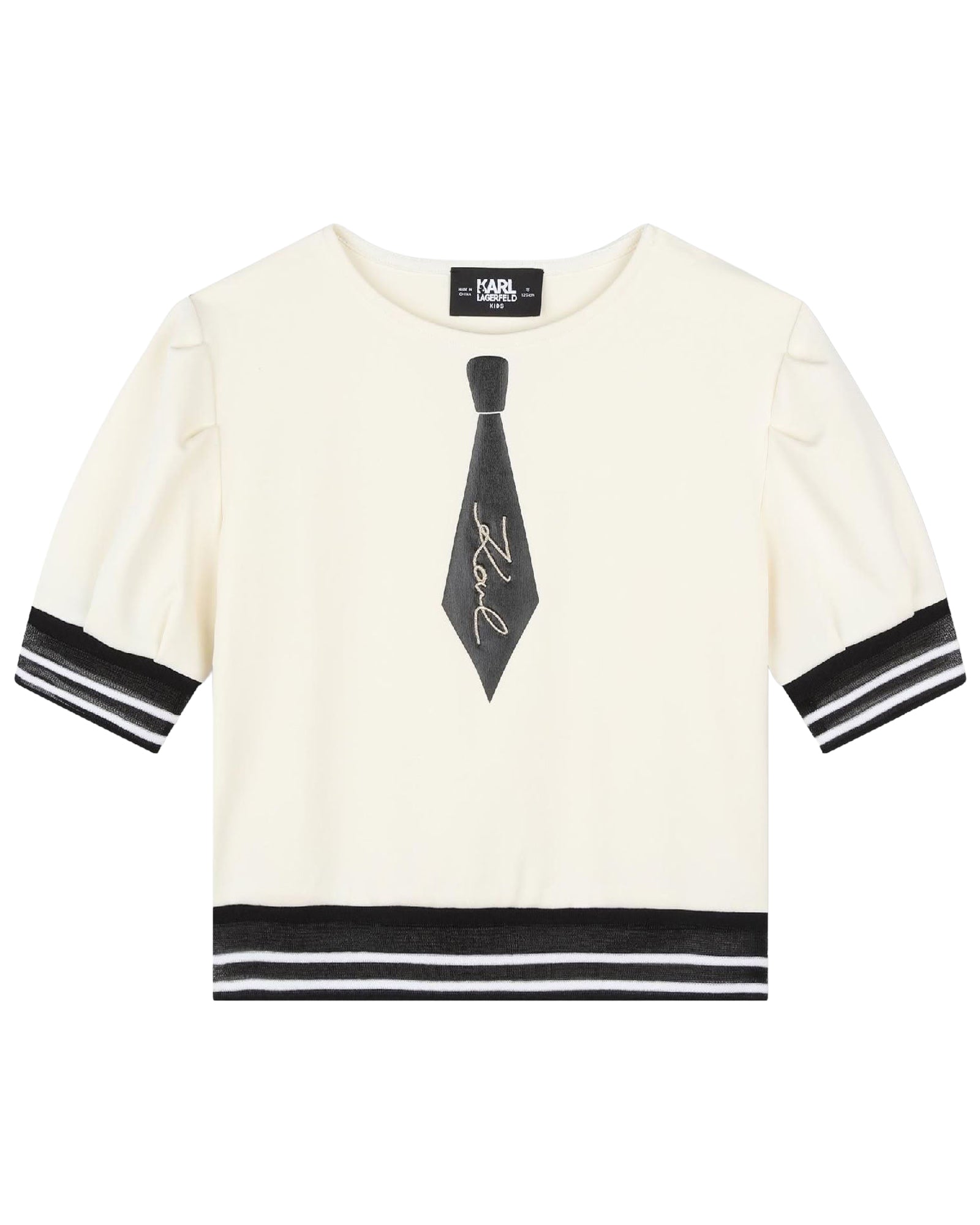 T-shirt with cotton logo - Chalk