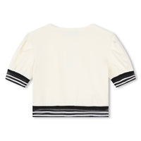 T-shirt with cotton logo - Chalk