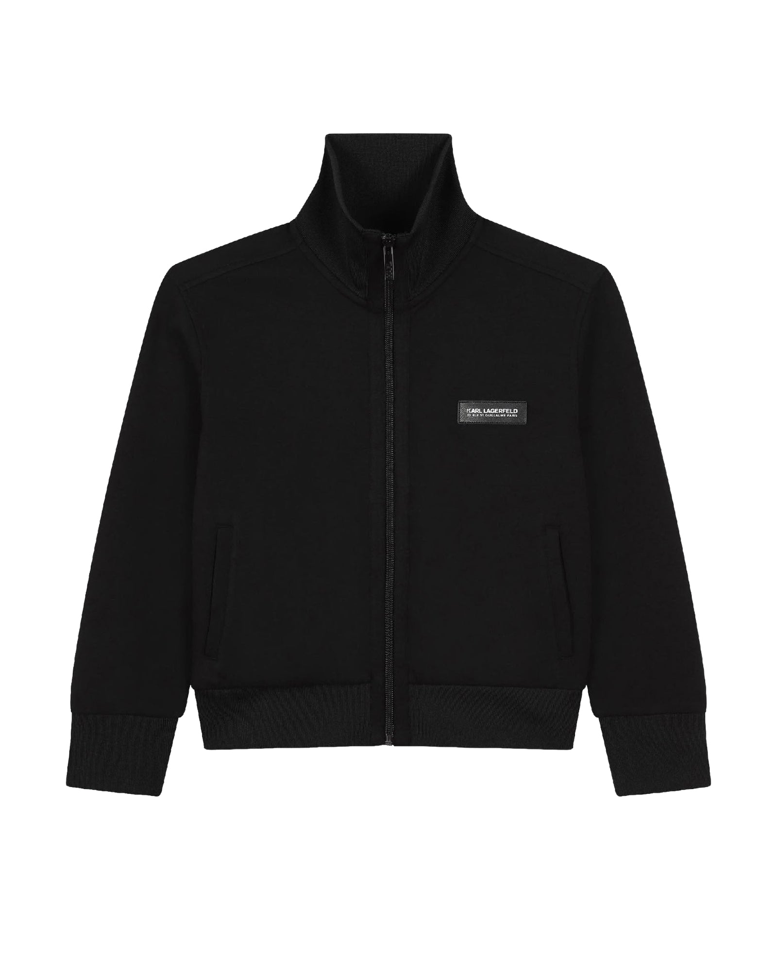 Logo-print jogging cardigan - Black