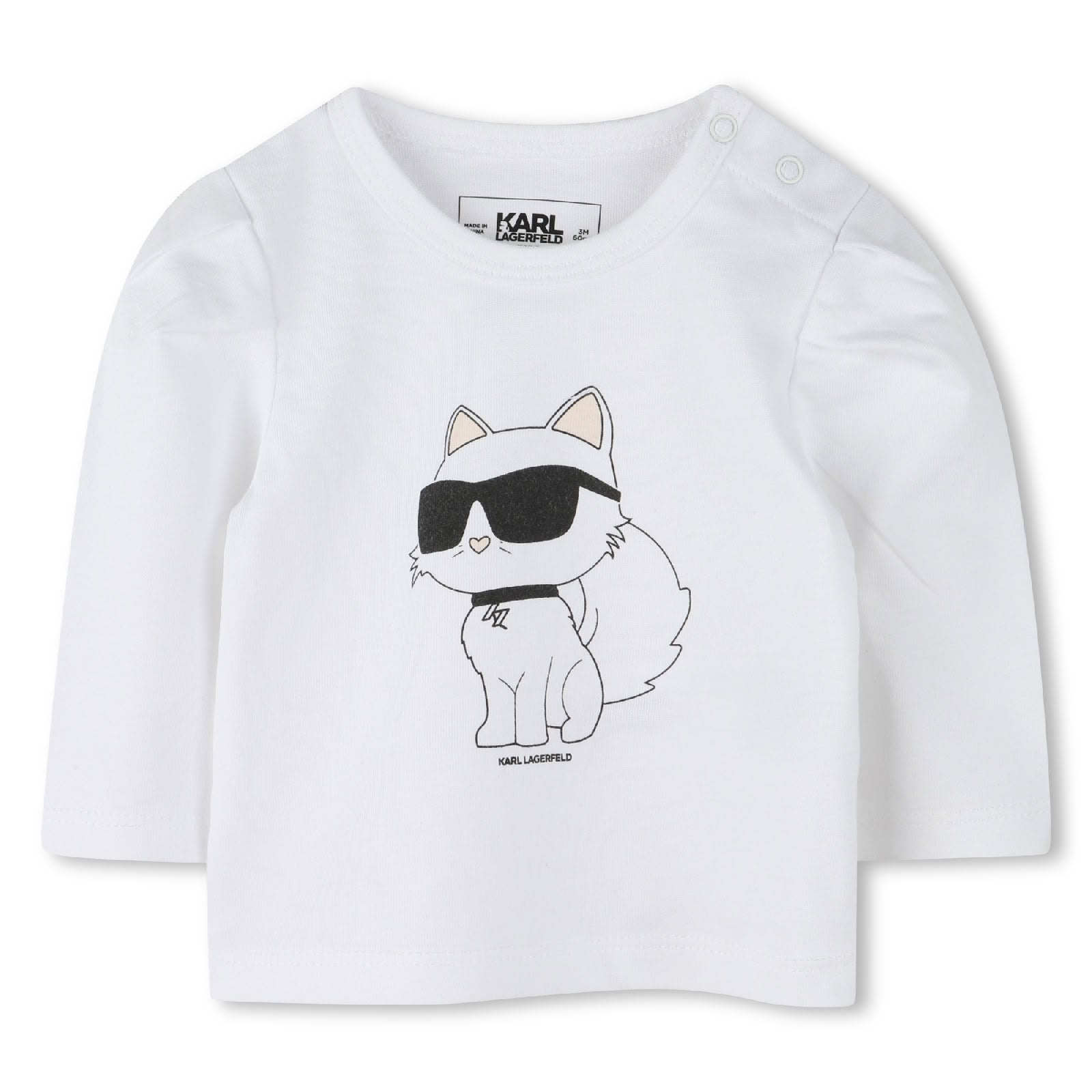 Ensemble t-shirt calecon avec logo en coton - Blanc Noir