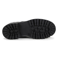 Bottines avec logo en cuir - Black