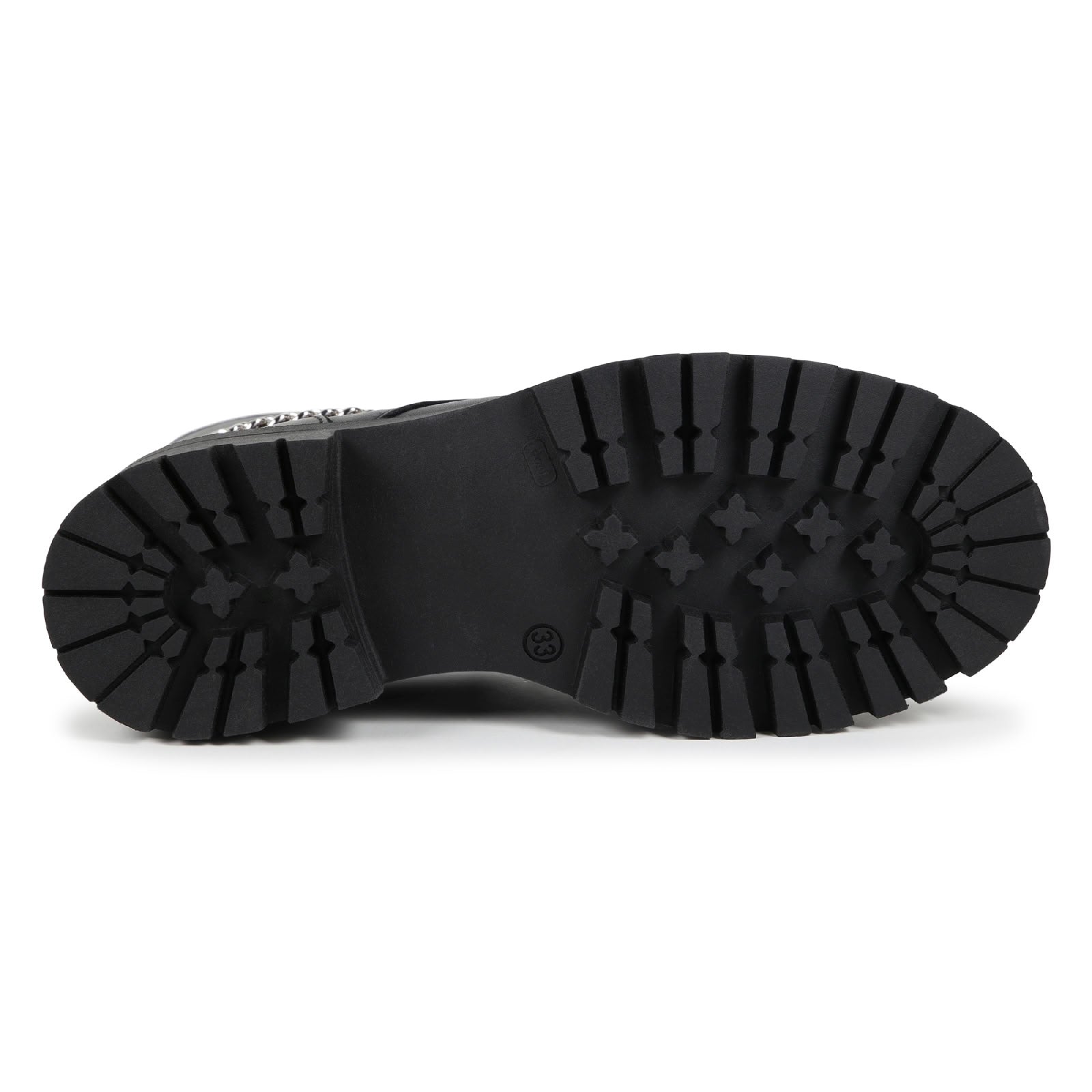 Bottines avec logo en cuir - Black