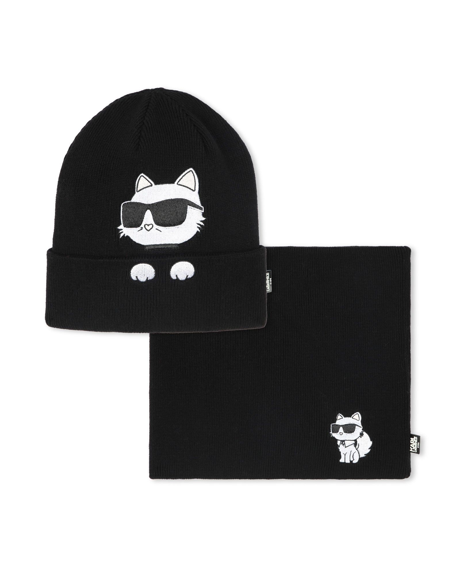 Bonnet+Snood - Black