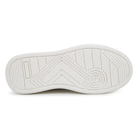 Sneakers avec logo en cuir - Blanc