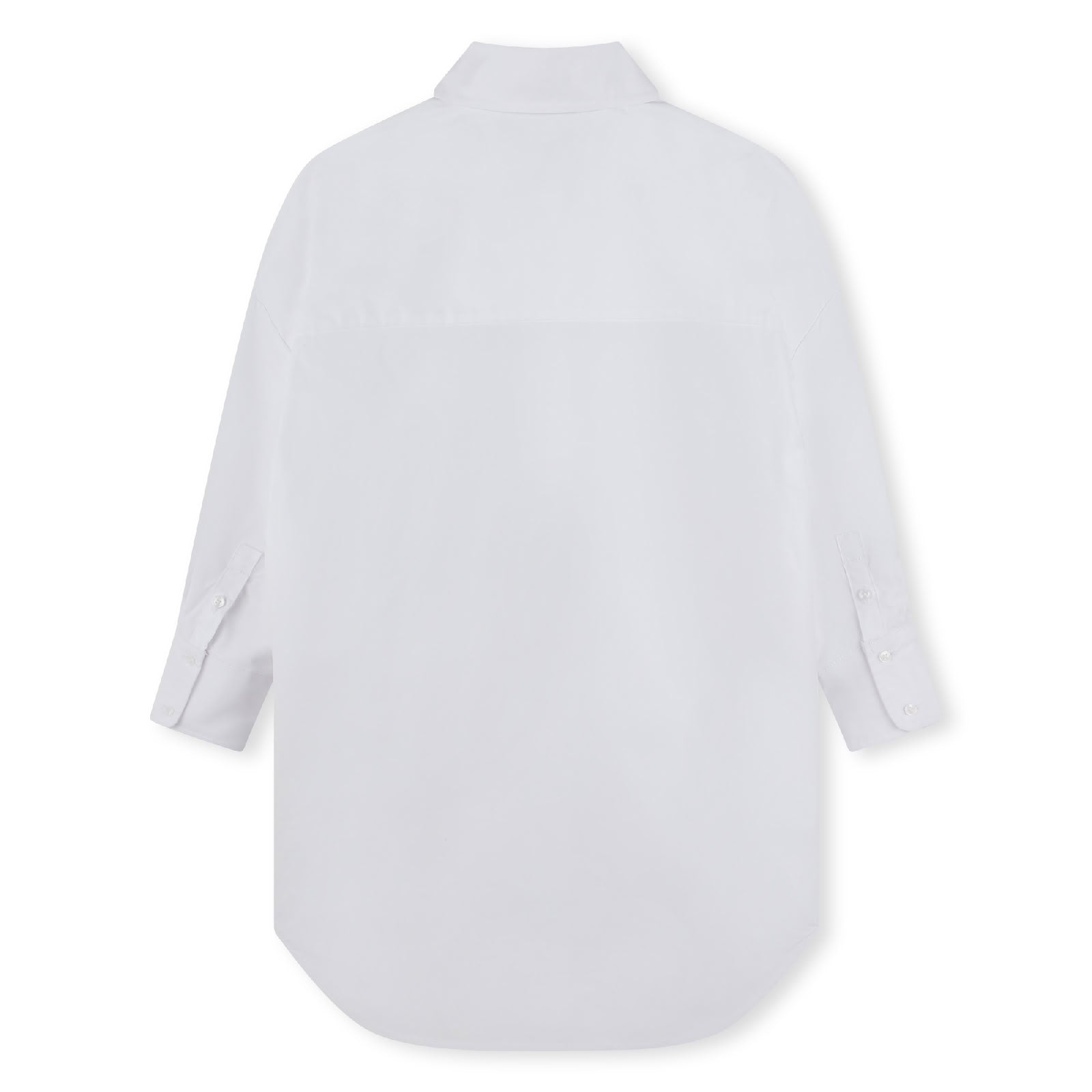 Robe chemisier en coton - Blanc
